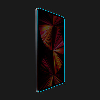 3x Picasee 3D Ochranné tvrzené sklo se svítícím rámečkem pro tablet pro Apple iPad Air 4 10.9" 2020 - Modrá - 2+1 zdarma