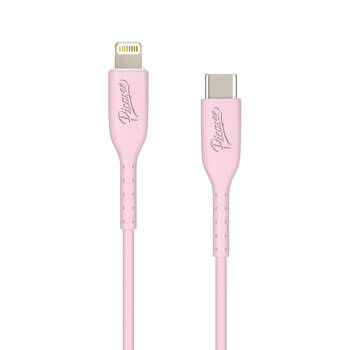 Picasee USB Kabel Lightning - USB C - Růžový