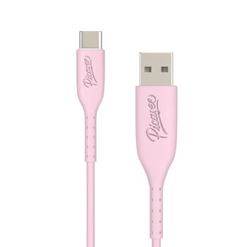 Picasee USB Kabel USB C - USB 2.0 - Růžový