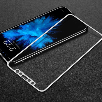 Picasee 3D ochranné tvrzené sklo s rámečkem pro Apple iPhone X/XS - bílé
