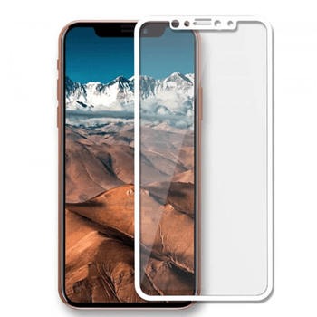 3D tvrzené sklo s rámečkem pro Apple iPhone X/XS - bílé