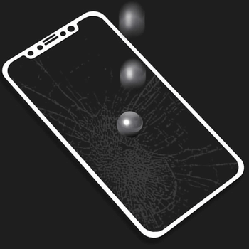 3x Picasee 3D tvrzené sklo s rámečkem pro Apple iPhone X/XS - bílé - 2+1 zdarma
