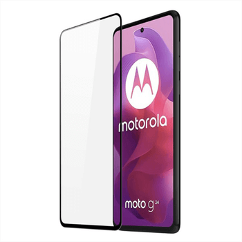 3x 3D tvrzené sklo s rámečkem pro Motorola Moto G24 - černé