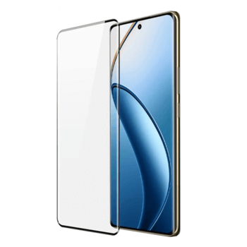 3D zahnuté ochranné sklo pro Realme 12 Pro 5G - černé