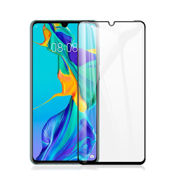 Picasee 3D ochranné tvrzené sklo s rámečkem pro Huawei P30 - černé