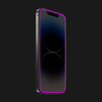 3x Picasee 3D Ochranné tvrzené sklo se svítícím rámečkem pro Apple iPhone 16 Plus - Růžová - 2+1 zdarma