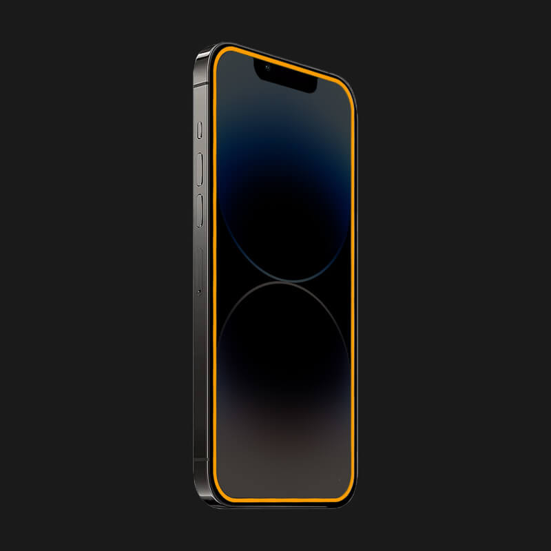 3x 3D Ochranné Tvrzené Sklo Se Svítícím Rámečkem Pro Apple IPhone XR - Oranžová - 2+1 Zdarma