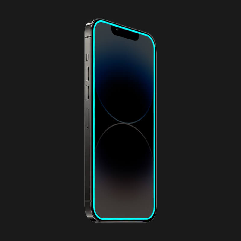 Ochranné Tvrzené Sklo Se Svítícím Rámečkem Pro Apple IPhone SE 2020 - Modrá