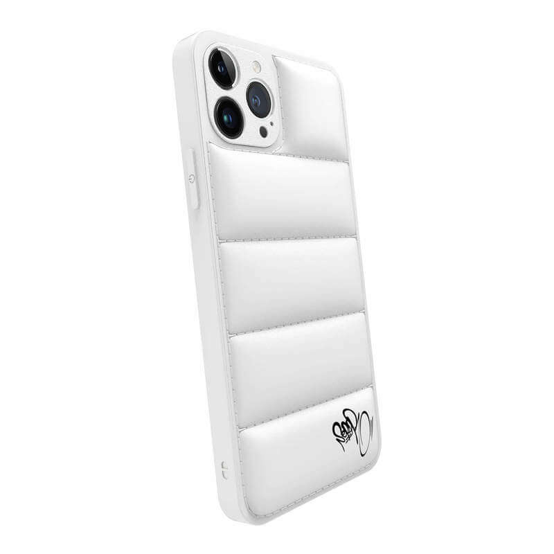 Picasee Puffer case pro Apple iPhone 14 - Separ Puffer - Bílá
