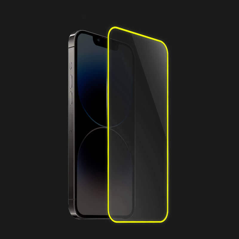 Picasee Ochranné tvrzené sklo se svítícím rámečkem pro Samsung Galaxy A41 A415F - Žlutá