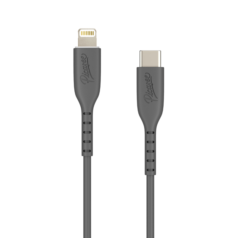 Picasee USB Kabel Lightning - USB C - Černý