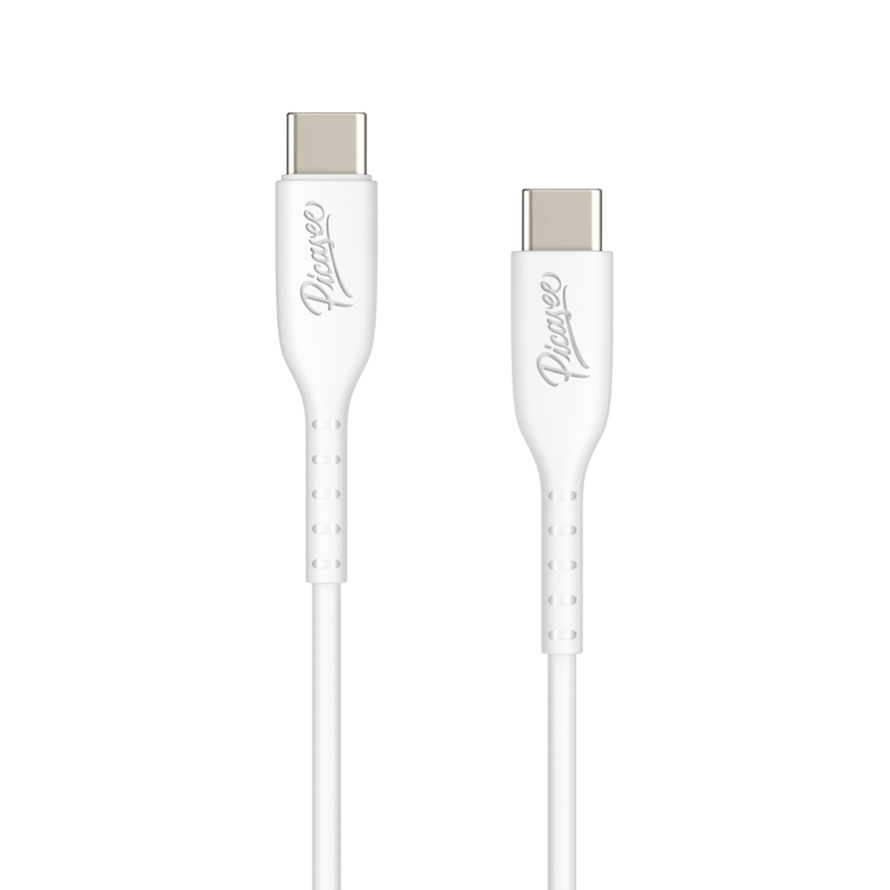 Picasee USB Kabel USB C - USB C - Bílý