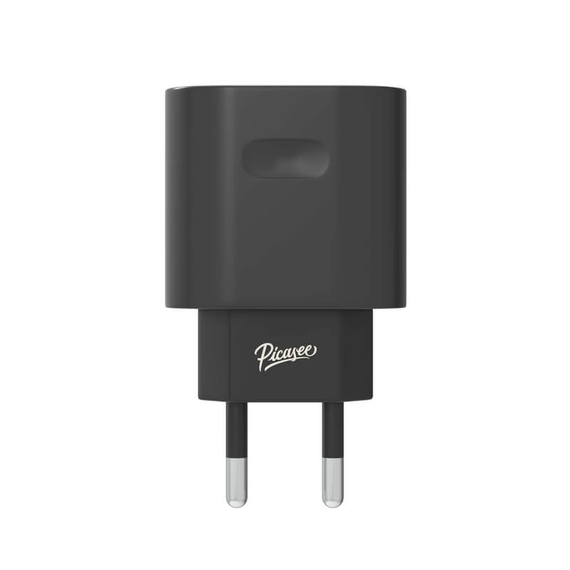 Picasee USB-C PD síťová nabíječka s rychlo-nabíjením 20W - Černá