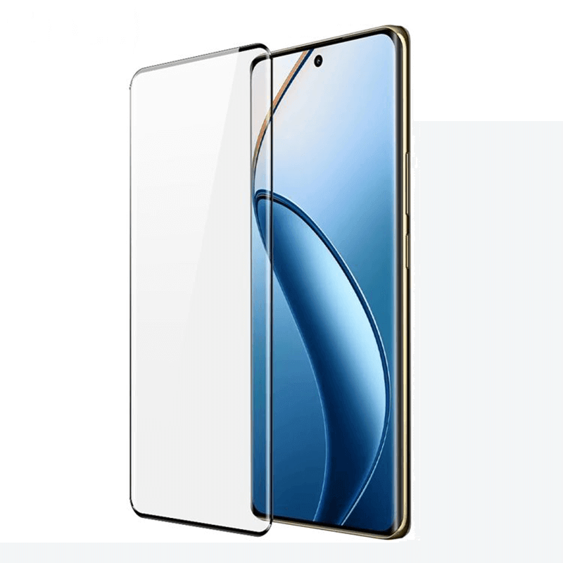Picasee 3D zahnuté ochranné sklo pro Realme 12 Pro 5G - černé