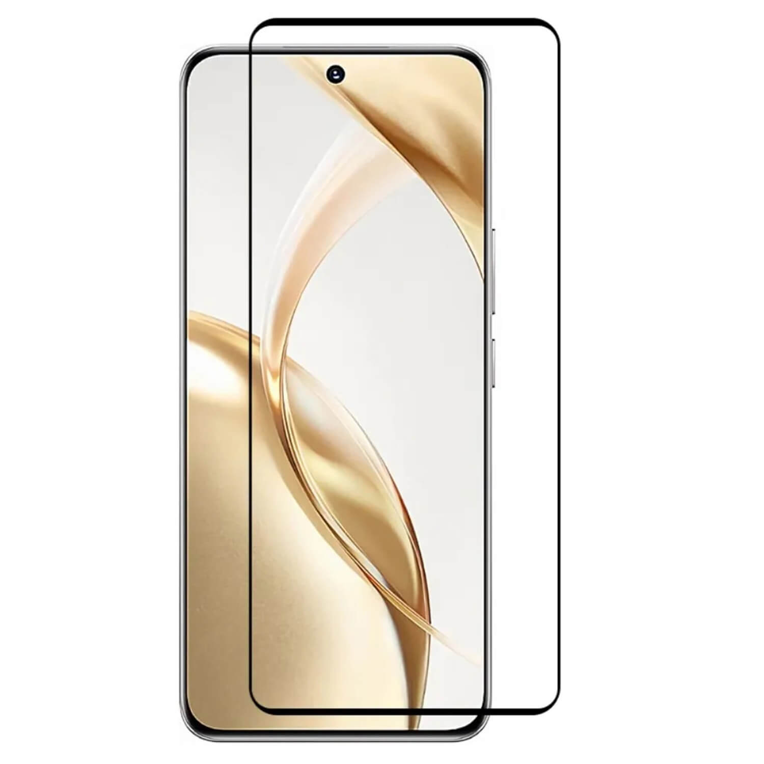 Picasee 3D zahnuté ochranné sklo pro Honor 200 Pro 5G - černé